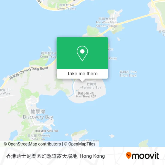 香港迪士尼樂園幻想道露天場地 map
