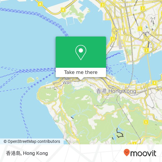 香港島 map