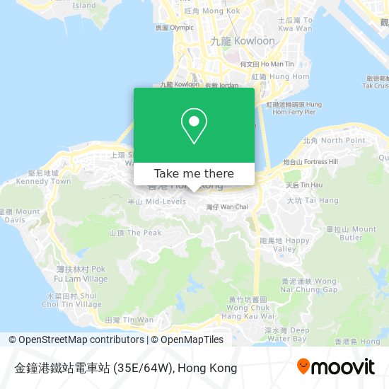 金鐘港鐵站電車站 (35E/64W) map