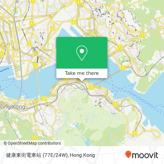 健康東街電車站 (77E/24W) map