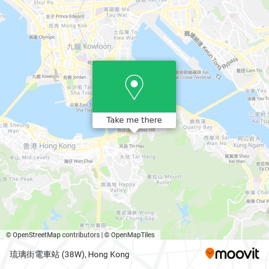 琉璃街電車站 (38W) map