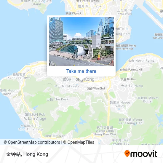 金钟站 map