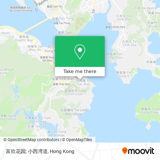 富欣花园; 小西湾道地圖