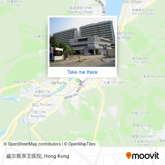 威尔斯亲王医院地圖