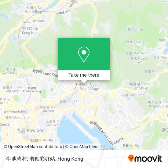 牛池湾村; 港铁彩虹站地圖