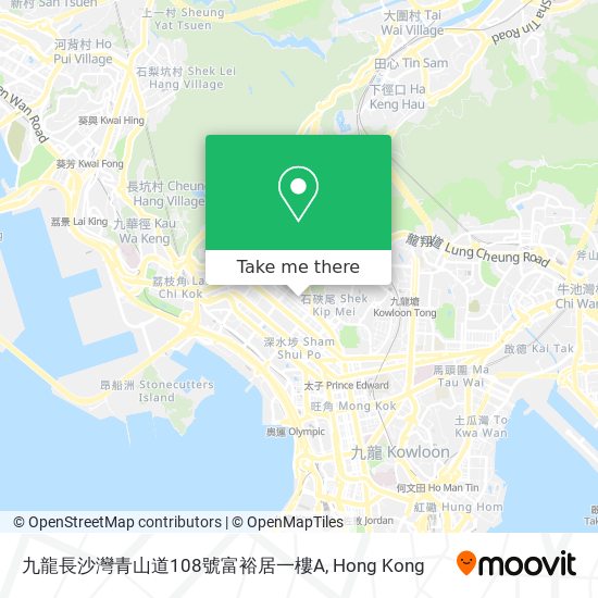 九龍長沙灣青山道108號富裕居一樓A map