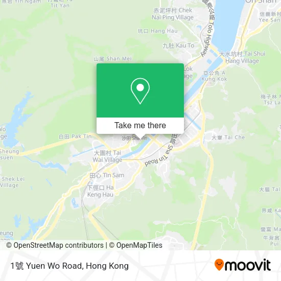 1號 Yuen Wo Road map