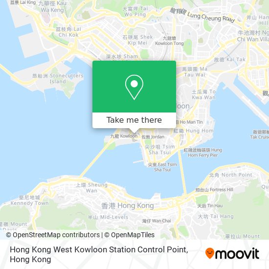 Hong Kong West Kowloon Station Control Point map