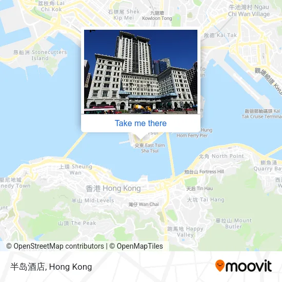 半岛酒店地圖