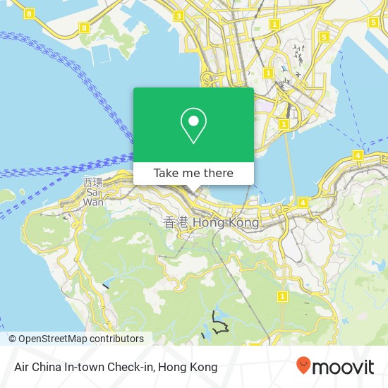 Air China In-town Check-in map