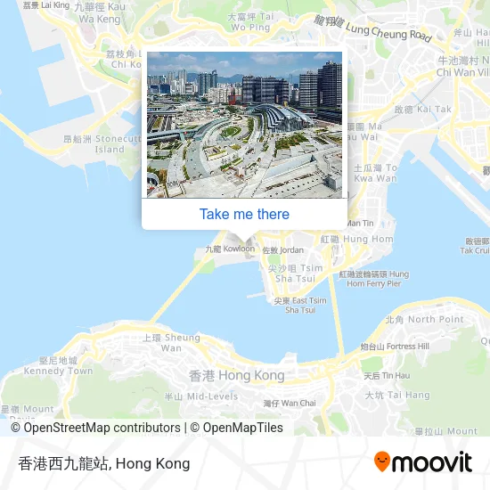 香港西九龍站 map