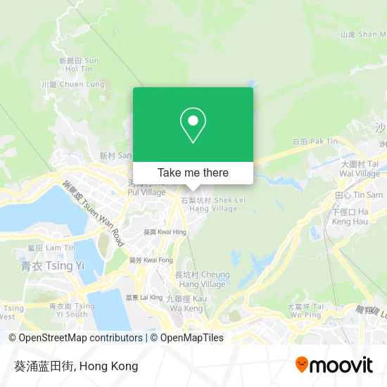 葵涌蓝田街地圖