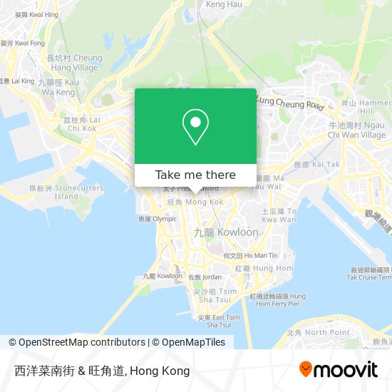 西洋菜南街 & 旺角道 map