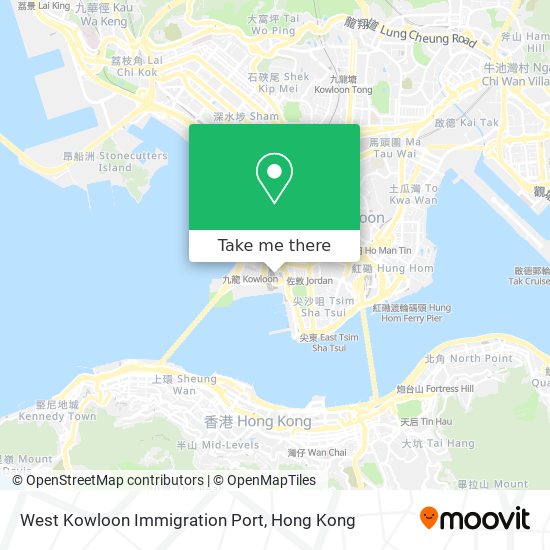 West Kowloon Immigration Port map