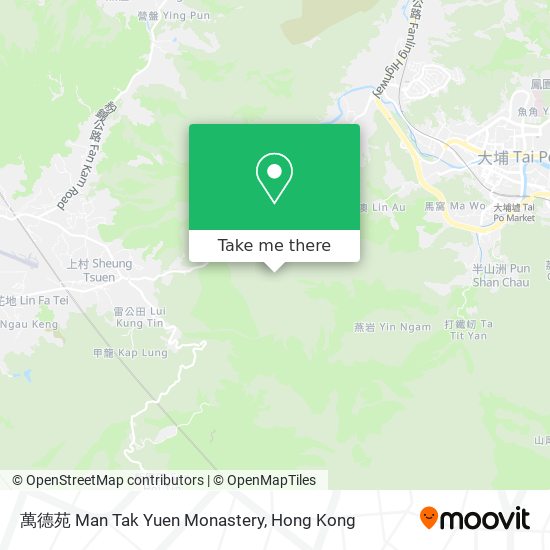 萬德苑 Man Tak Yuen Monastery map