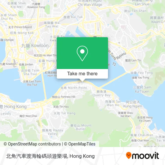 北角汽車渡海輪碼頭遊樂場地圖