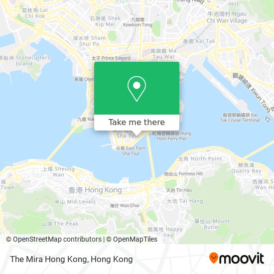 The Mira Hong Kong map