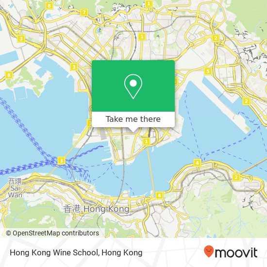 Hong Kong Wine School map