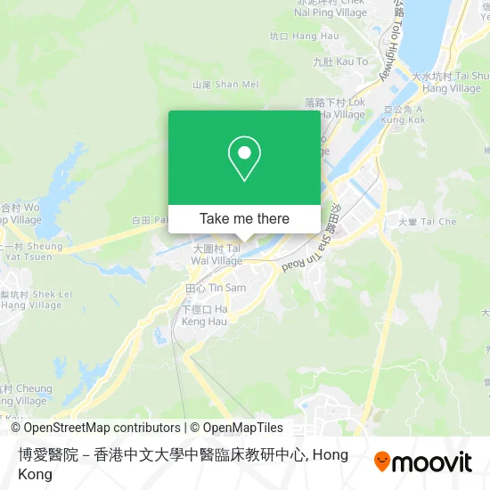 博愛醫院－香港中文大學中醫臨床教研中心地圖