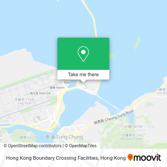 Hong Kong Boundary Crossing Facilities map