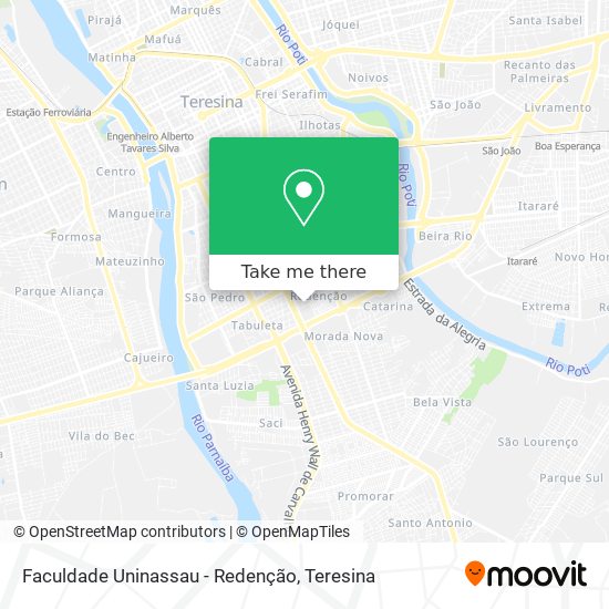 Mapa Faculdade Uninassau - Redenção