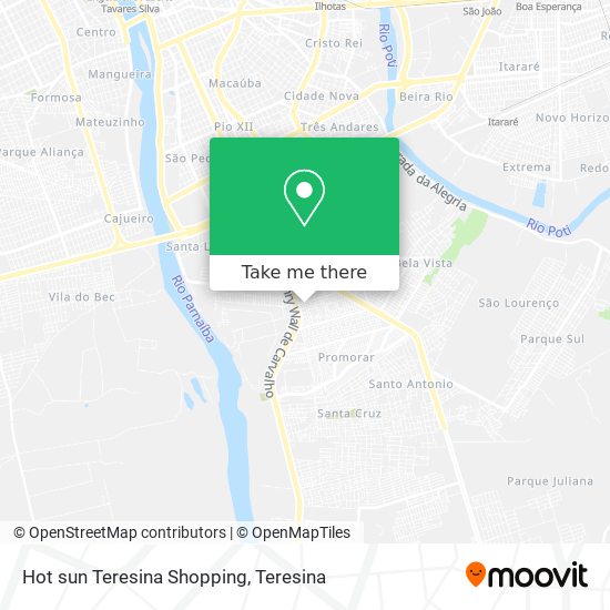 Hot sun Teresina Shopping map