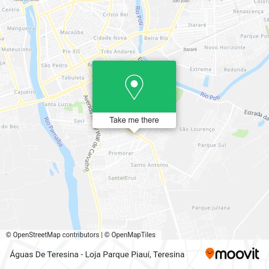 Águas De Teresina - Loja Parque Piauí map