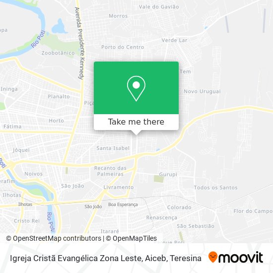 Igreja Cristã Evangélica Zona Leste, Aiceb map