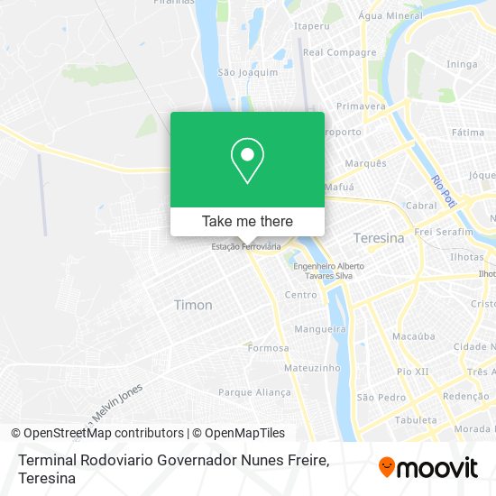 Terminal Rodoviario Governador Nunes Freire map