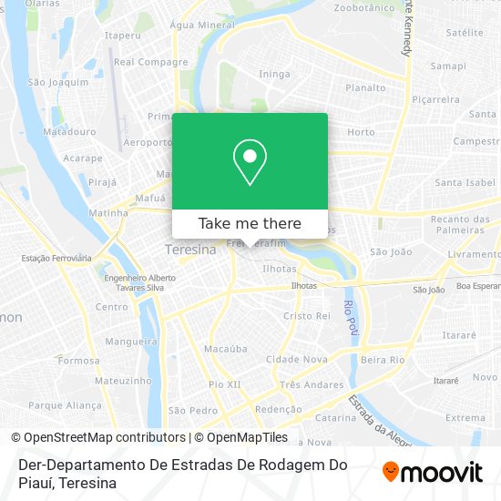 Der-Departamento De Estradas De Rodagem Do Piauí map