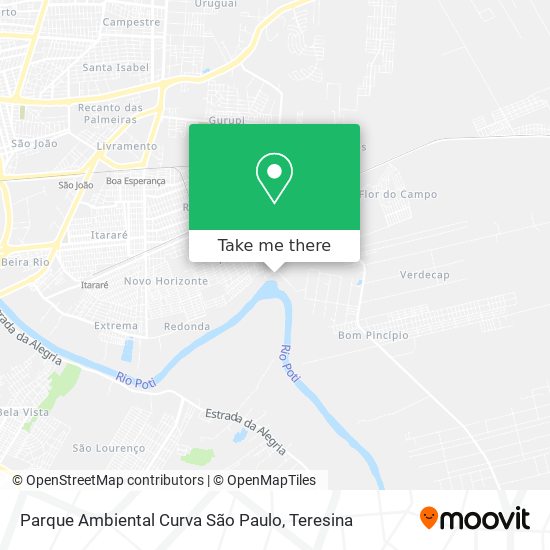 Parque Ambiental Curva São Paulo map
