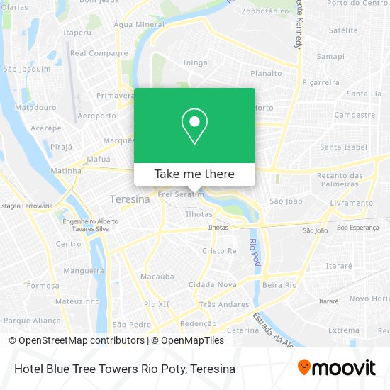 Hotel Blue Tree Towers Rio Poty map