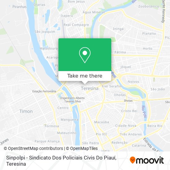 Sinpolpi - Sindicato Dos Policiais Civis Do Piauí map