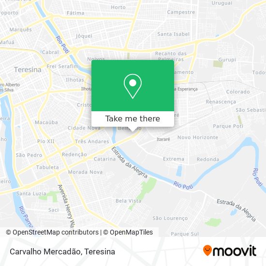 Carvalho Mercadão map