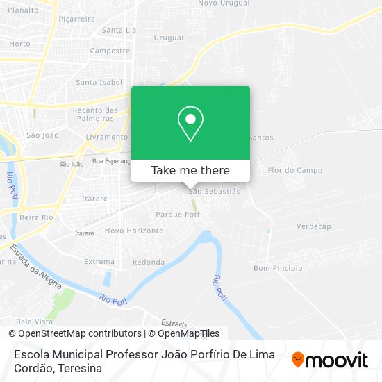 Escola Municipal Professor João Porfírio De Lima Cordão map