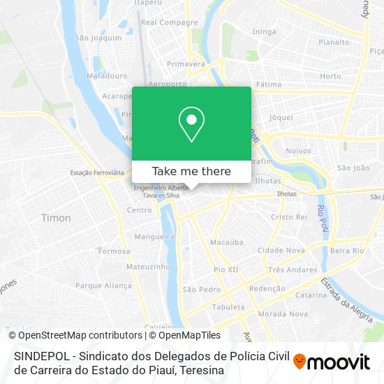 SINDEPOL - Sindicato dos Delegados de Polícia Civil de Carreira do Estado do Piauí map