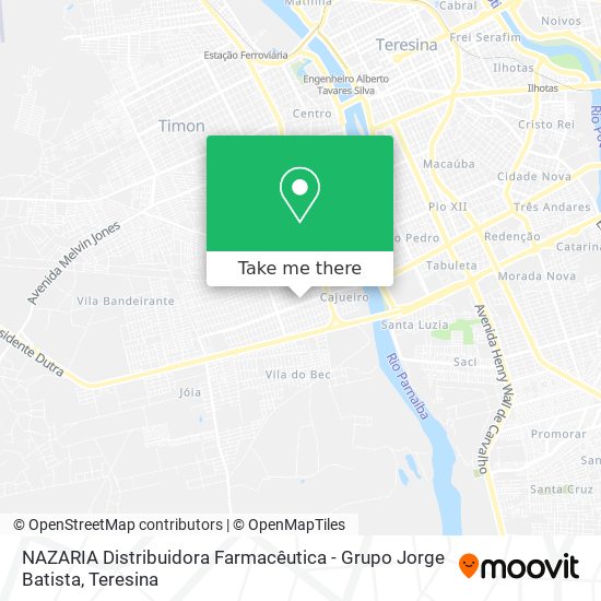 Mapa NAZARIA Distribuidora Farmacêutica - Grupo Jorge Batista