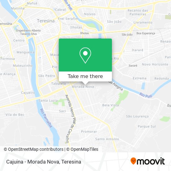 Cajuina - Morada Nova map