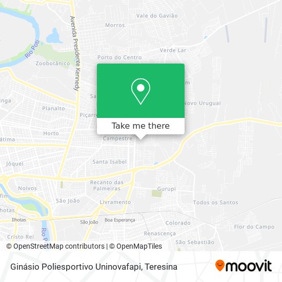 Ginásio Poliesportivo Uninovafapi map