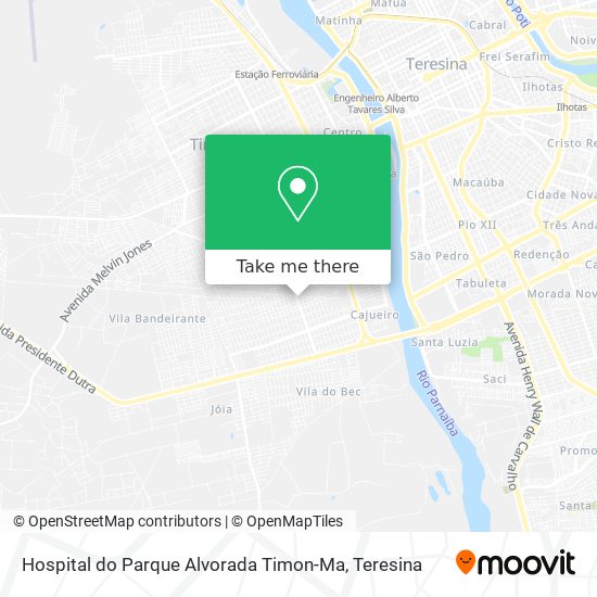 Mapa Hospital do Parque Alvorada Timon-Ma