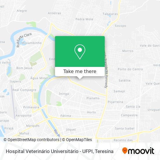 Mapa Hospital Veterinário Universitário - UFPI