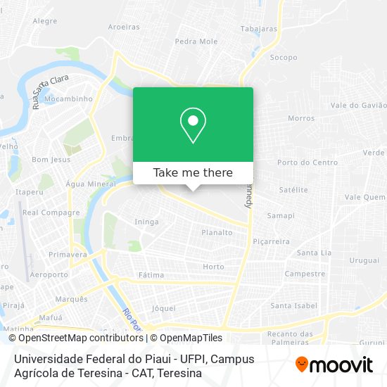 Mapa Universidade Federal do Piaui - UFPI, Campus Agrícola de Teresina - CAT