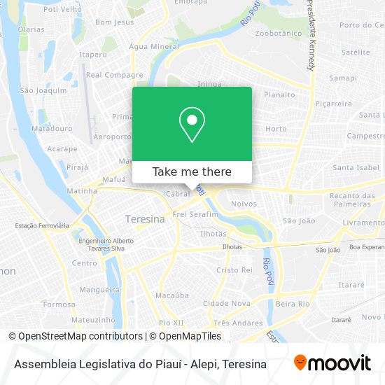 Mapa Assembleia Legislativa do Piauí - Alepi