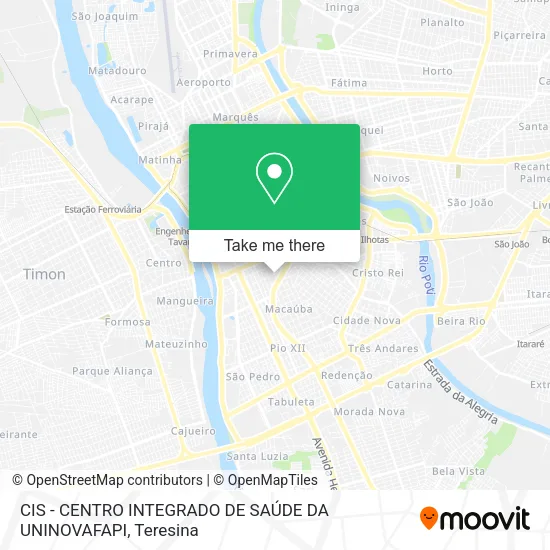 Mapa CIS - CENTRO INTEGRADO DE SAÚDE DA UNINOVAFAPI