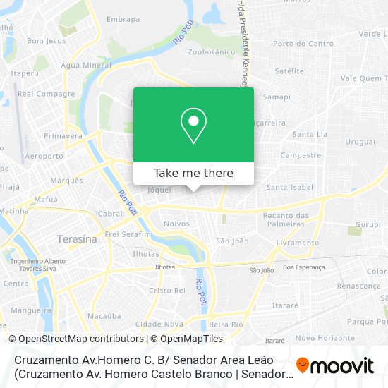 Cruzamento Av.Homero C. B/ Senador Area Leão map
