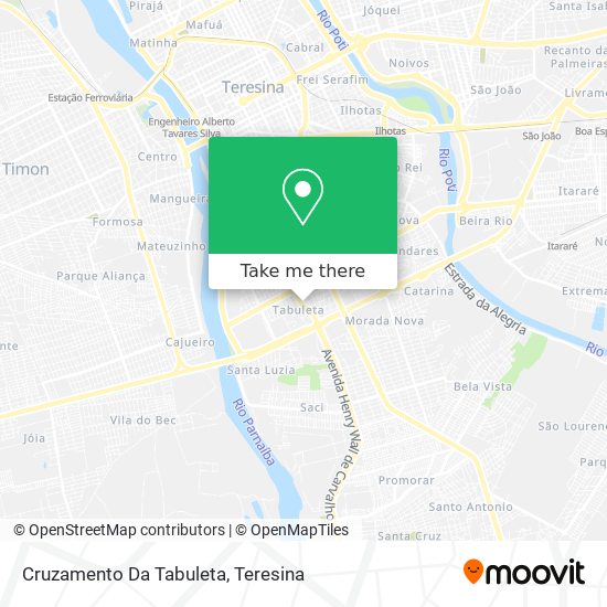 Cruzamento Da Tabuleta map