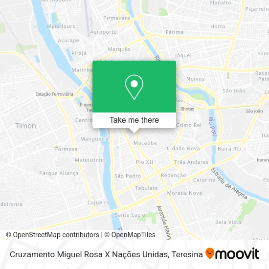 Cruzamento Miguel Rosa X Nações Unidas map