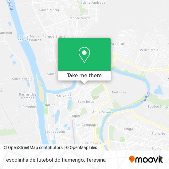 escolinha de futebol do flamengo map