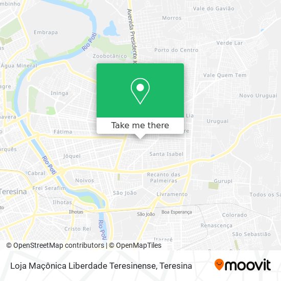 Loja Maçônica Liberdade Teresinense map