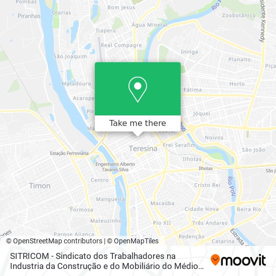 SITRICOM - Sindicato dos Trabalhadores na Industria  da Construção e do Mobiliário do Médio Parn map